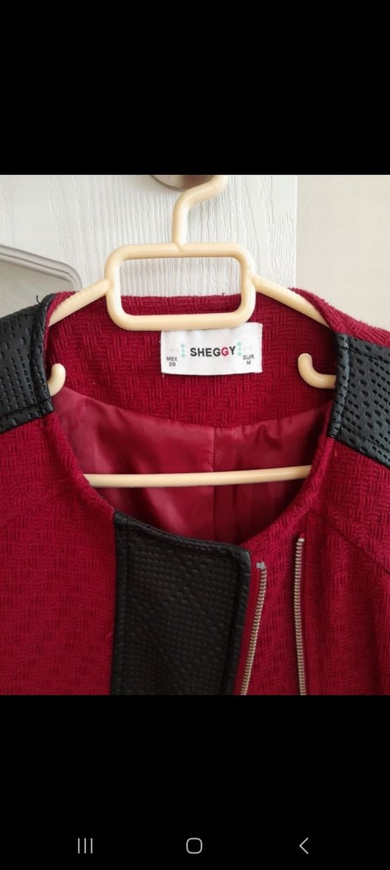 Kırmızı Fermuarlı Kadın Ceket - Görsel 2