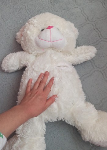 Beden Beyaz Peluş Ayıcık Oyuncak