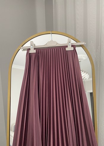 Mor Renkli piliseli Uzun Kadın Etek - Görsel 4