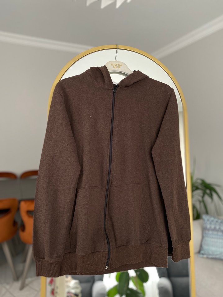 Kadın Kahverengi Kapüşonlu Eşofman Takımı - Görsel 4