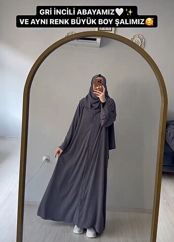 universal Beden gri Renk Tesettür abaya ferace sufle