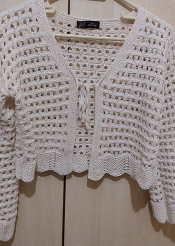 Trendyol & Milla Bohem Stil Bej Örgü Kadın Hırka