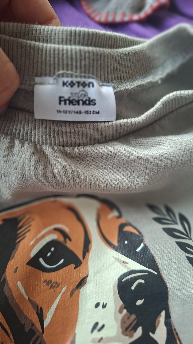 Unisex Kopek Baskılı Cocuk Sweatshirt - Görsel 3