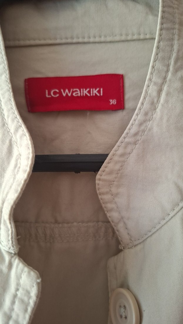 Düğmeli Bej Kadın Ceket - Görsel 2