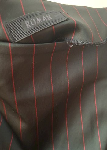 Çizgili Siyah Mini Takım Elbise - Görsel 7