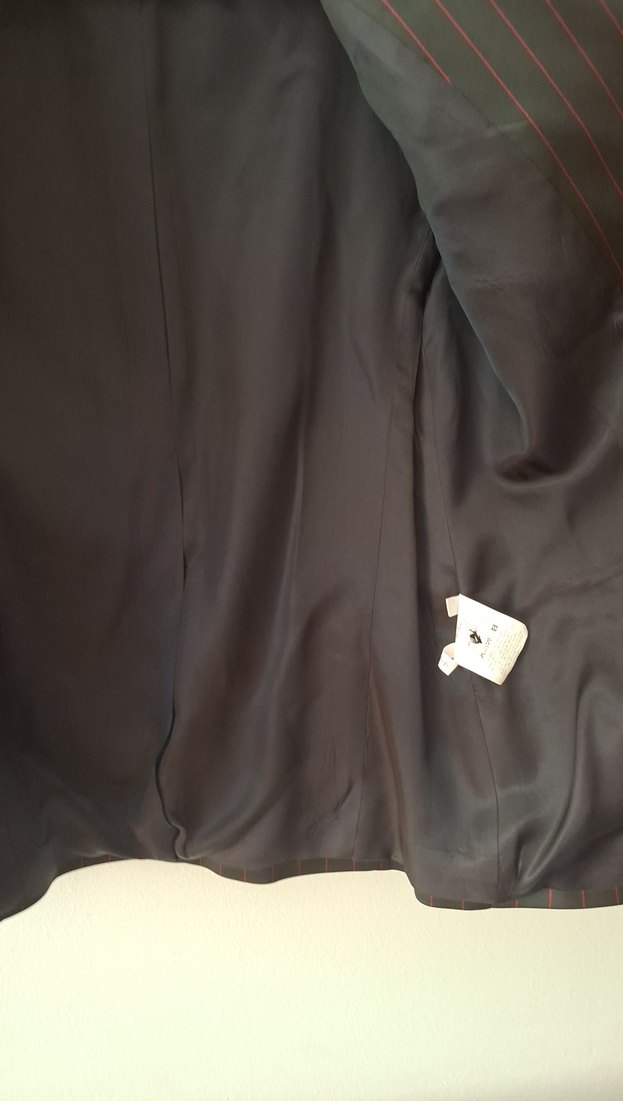 Çizgili Siyah Mini Takım Elbise - Görsel 3