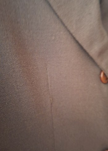 Kahverengi Düğmeli Kadın Blazer Ceket - Görsel 3