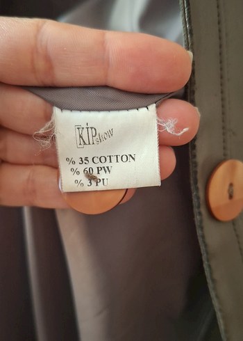 Zeytin Yesili Düğmeli Midi Deri Kadın Ceket - Görsel 4