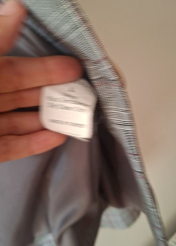 38 Beden Gri Düğmeli Kadın Blazer Ceket