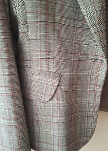 Gri Düğmeli Kadın Blazer Ceket - Görsel 5