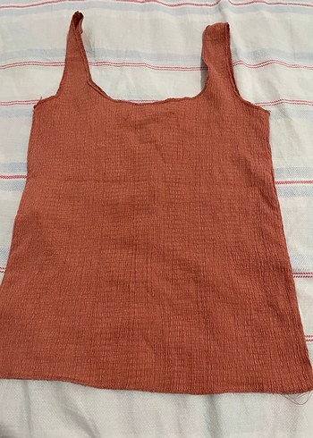 kiremit rengi düğmeli bluz - Görsel 2