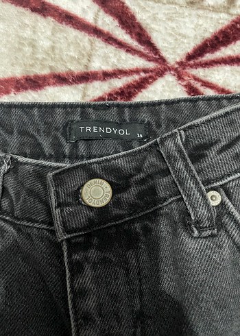 34 Beden gri Renk trendyolmilla mom jeans