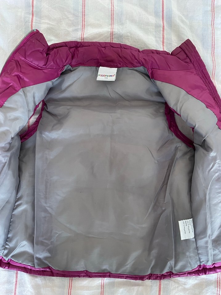 mor fermuarlı çocuk yeleği - Görsel 2