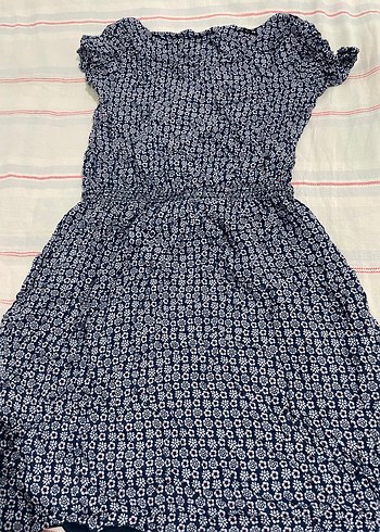 kısa kollu mavi elbise - Görsel 4