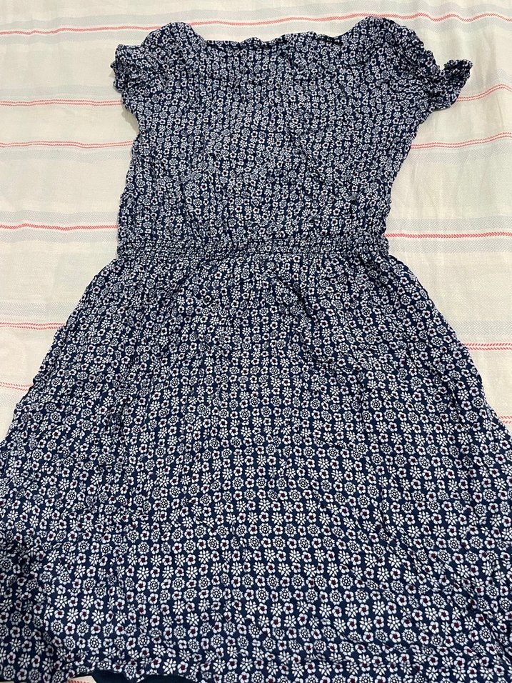 kısa kollu mavi elbise - Görsel 4