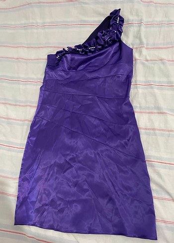 42 beden tek omuzlu abiye elbise - Görsel 5