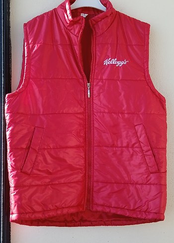 Kırmızı Fermuarlı Kolsuz Kız Yeleği - Görsel 2