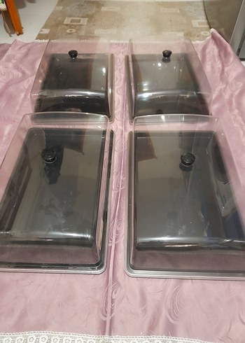  Beden Gri Şeffaf Makyaj Organizer Kutuları