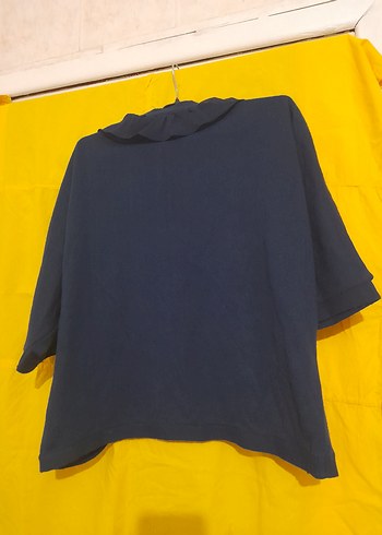 kadin Lacivert Fırfırlı Bolero - Görsel 5