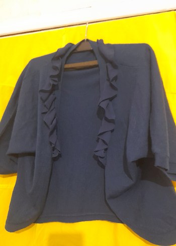 kadin Lacivert Fırfırlı Bolero - Görsel 2