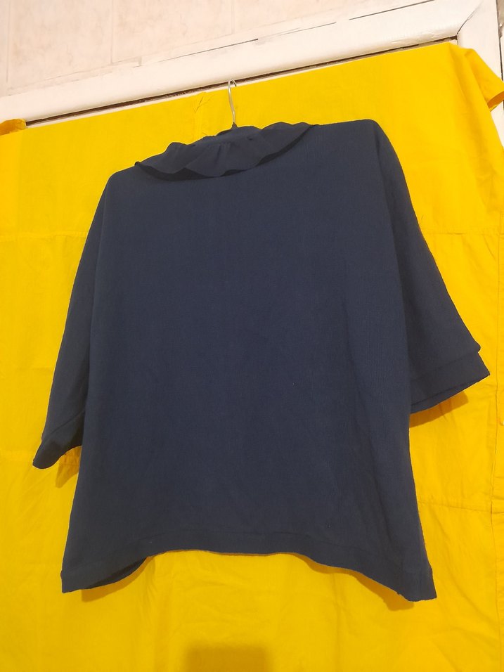 kadin Lacivert Fırfırlı Bolero - Görsel 5