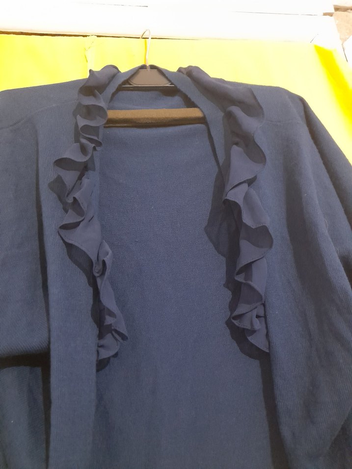 kadin Lacivert Fırfırlı Bolero - Görsel 4