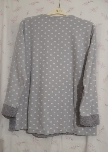 Zara Gri Desenli  Uyku  polar  pijama Üstü - Görsel 3