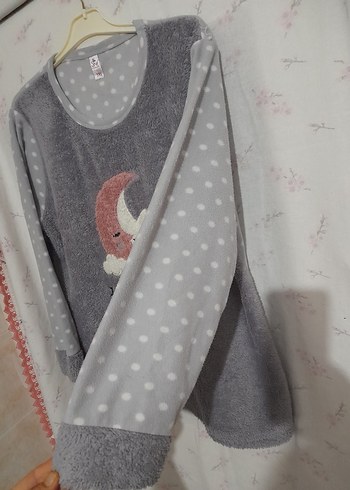 Zara Gri Desenli  Uyku  polar  pijama Üstü - Görsel 5