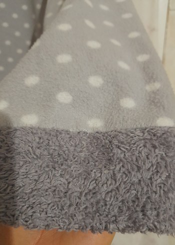 Zara Gri Desenli  Uyku  polar  pijama Üstü - Görsel 7