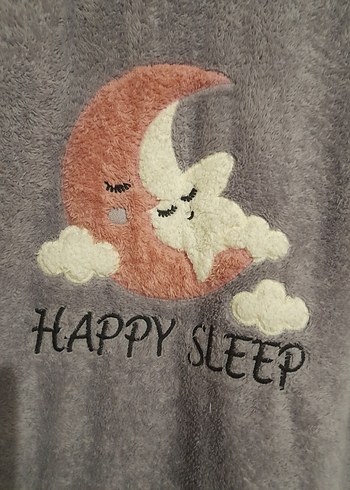 Zara Gri Desenli  Uyku  polar  pijama Üstü - Görsel 4