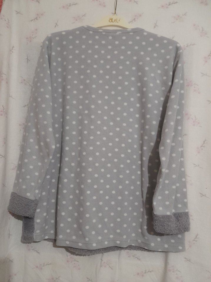 Zara Gri Desenli  Uyku  polar  pijama Üstü - Görsel 3