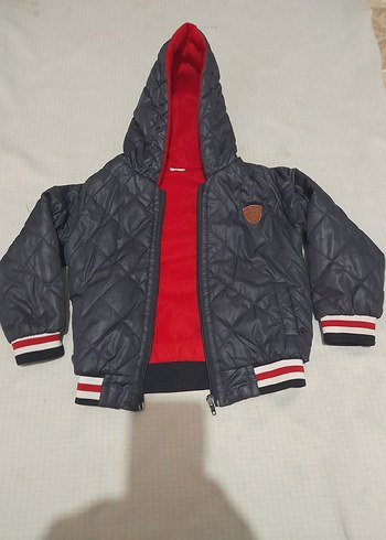 Kapüşonlu Fermuarlı 5 ,6  yaş Erkek Çocuk Mont - Görsel 2