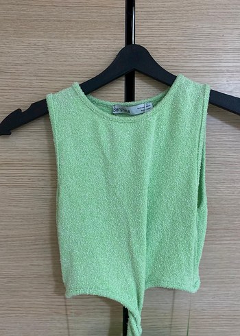 xs Beden yeşil Renk Yeşil Mini Kesim Kolsuz Elbise
