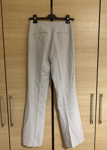 Zara Bej Keten Midi Kadın Kumaş Pantolon
