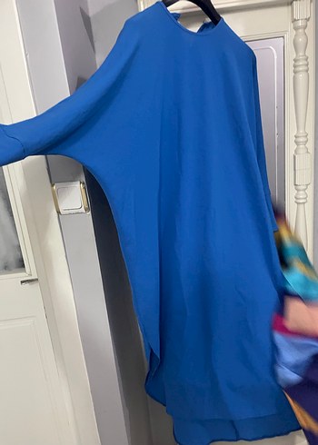 ipek eşarp ve yarasa kol tunik - Görsel 2