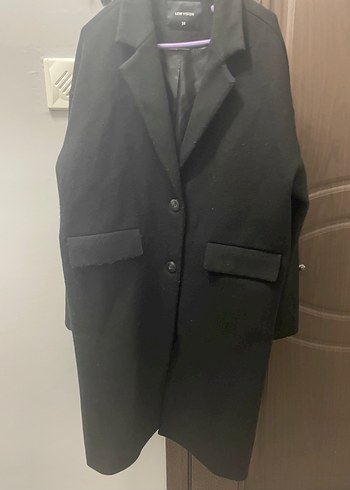 Siyah Düğmeli kaşe Kaban lcw - Görsel 2