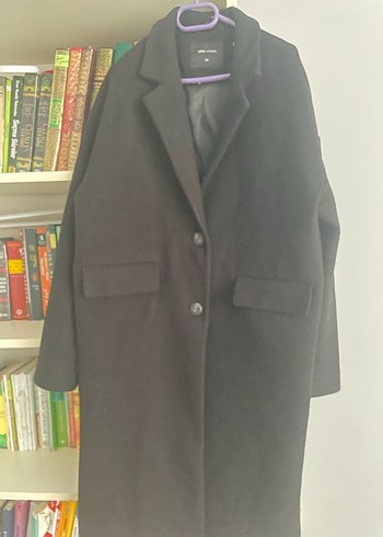 Siyah Düğmeli kaşe Kaban lcw - Görsel 3