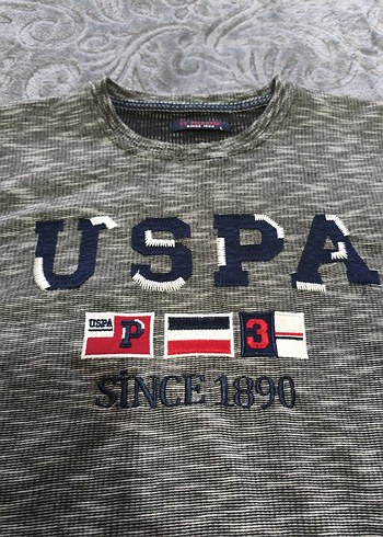 Gri Erkek USPA Sweatshirt - Görsel 3