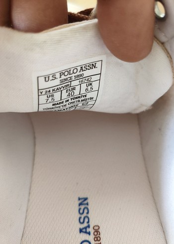 40 Beden ten rengi Renk Uspa erkek sneaker