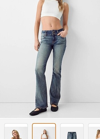 BERSHKA low waist bootcut jean