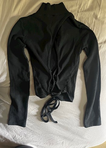 Siyah Yüksek Yakalı İnce Kadın Kazak - Görsel 2