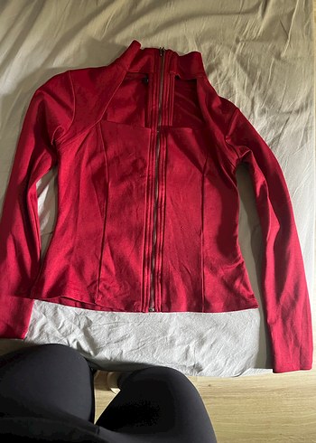 Kadın Kırmızı Uzun Kollu Sweatshirt - Görsel 3