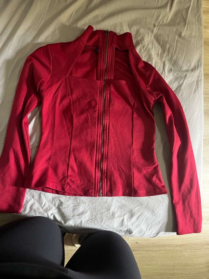 Kadın Kırmızı Uzun Kollu Sweatshirt - Görsel 3