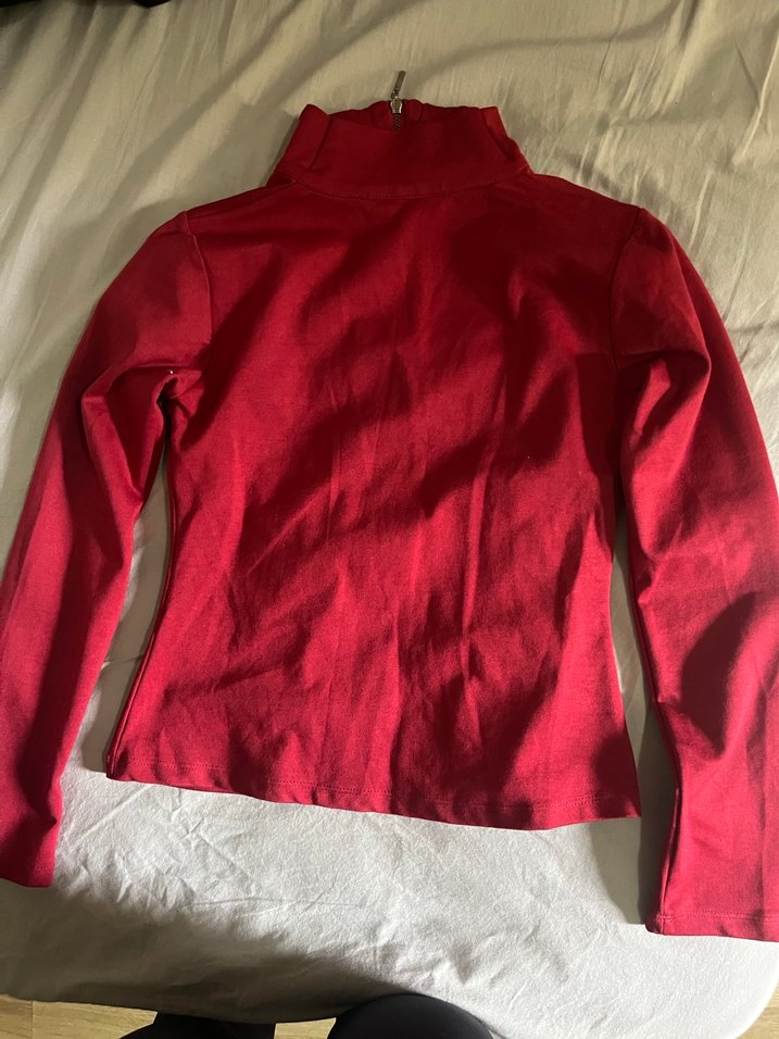 Kadın Kırmızı Uzun Kollu Sweatshirt - Görsel 2