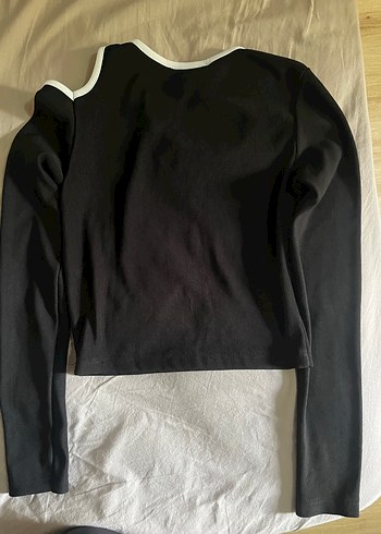 Uzun Kollu Siyah Minimalist Bluz - Görsel 4