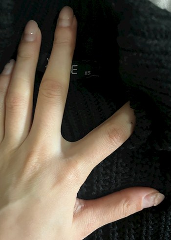 Siyah Balıkçı Yaka Örgü Kadın Kazak - Görsel 2