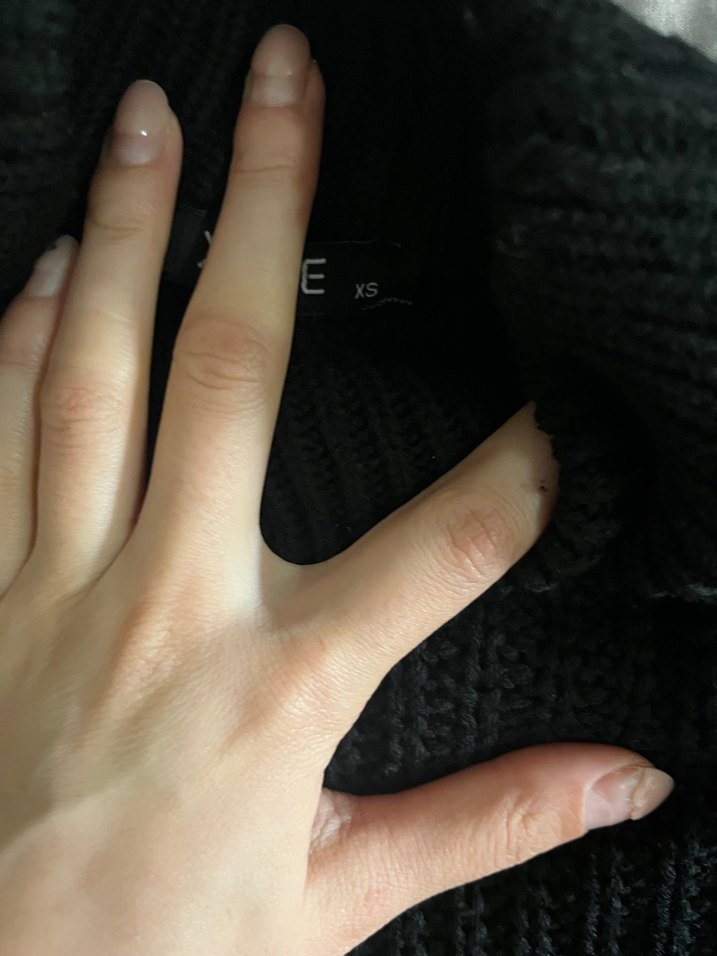 Siyah Balıkçı Yaka Örgü Kadın Kazak - Görsel 2