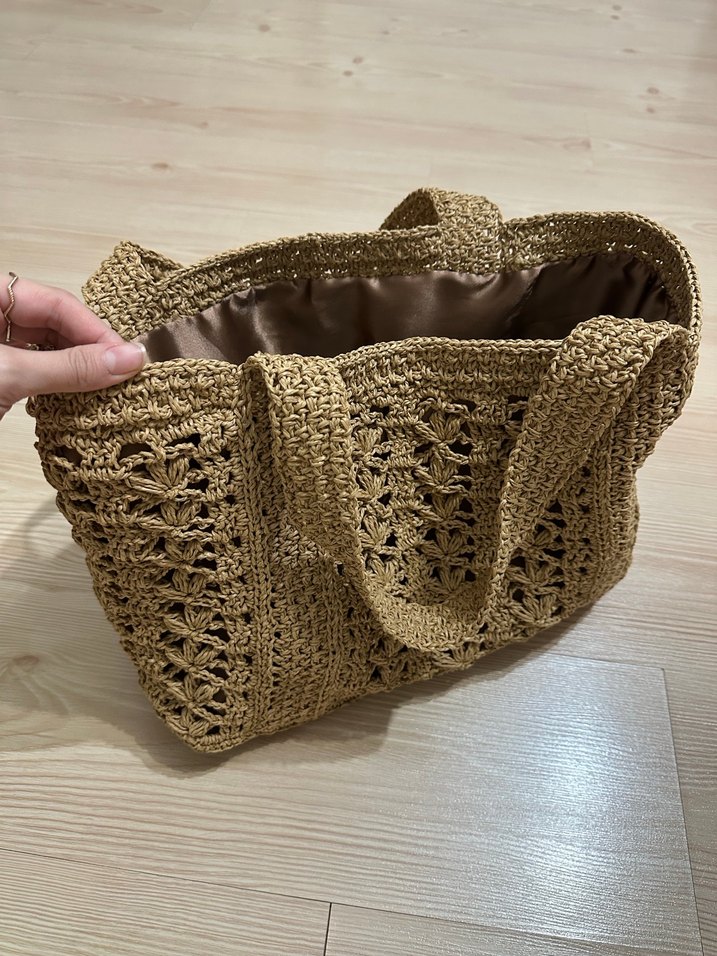 Dantel Detaylı Örgü Kadın Çanta - Görsel 2