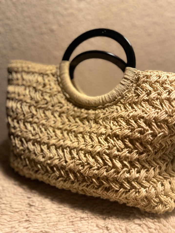 Bej Örgü Kadın Çanta - Görsel 2