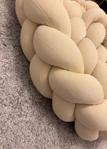 Bej Örgü Tasarımlı Beşik korumalık - Görsel 2